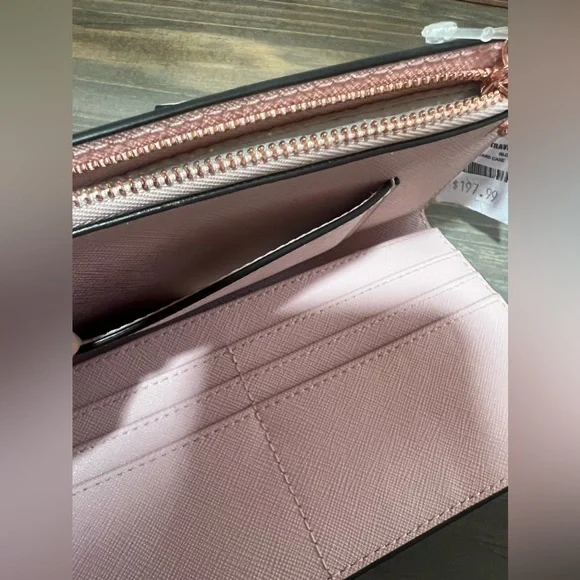 ✨🏷️SALE✨NWT Michael Kors Jet Set Lg Carryall Bifold Wallet w/ Card Case, Blossom - Picture 10 of 12